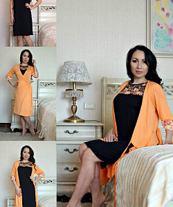 Халат L'ange Line (46, Оранжевый)