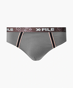 Трусы муж. X-File (XXL, Серый меланж)