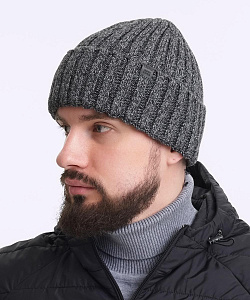 Шапка муж. Clever (Uni, Серый меланж/Т.Серый меланж)