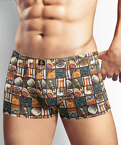 Трусы муж. Clever (XL, Черный/Оранжевый)