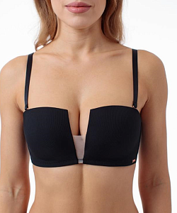 Бюст Coquette Revue (70, C, Черный с нюдом)