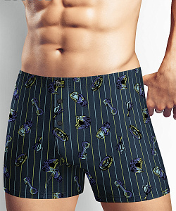 Трусы муж. Clever (XL, Т.Синий/Зеленый)