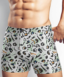 Трусы муж. Clever (3 XL, Св.серый меланж/Черный)