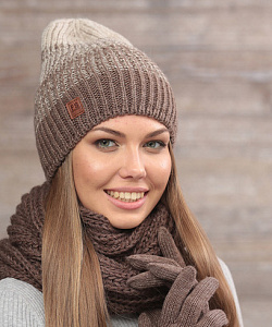 Шапка Fomas (Универсальный, Коричневый/Сл.кость)
