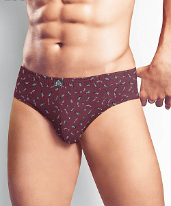 Трусы муж. Clever (XXL, Бордовый/Св.Голубой)