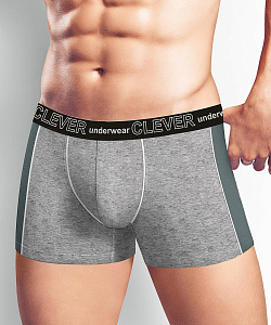 Трусы муж. Clever (XL, Св.серый меланж/Т.Хаки)