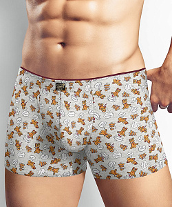 Трусы муж. Clever (XL, Св.серый меланж/Т.Желтый)