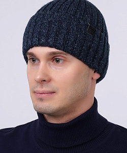Шапка муж. Clever (Uni, Джинсовый/Т.Синий)