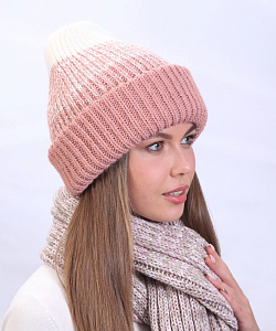 Шапка Fomas (Универсальный, Бледно-Розовый)