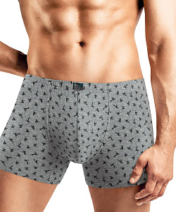 Трусы муж. Clever (XL, Св.серый меланж/Черный)