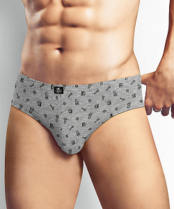 Трусы муж. Clever (4 XL, Св.серый меланж/Черный)