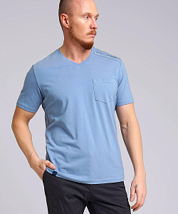 Футболка муж. Clever (4 XL, Т.Голубой)