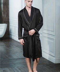 Халат Laete (XL, Черный)
