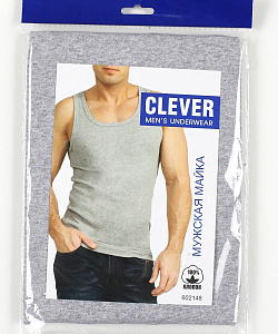 Майка муж. Clever (5 XL, Св.серый меланж)