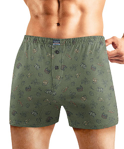 Трусы муж. Clever (XXL, Т.Зеленый/Св.Коричневый)