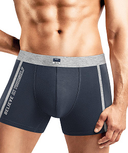 Трусы муж. Clever (L, Т.Синий/Св.Серый меланж)