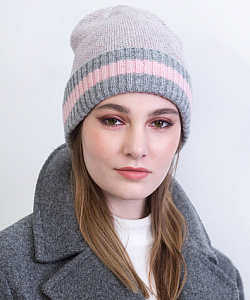 Шапка Fomas (Универсальный, Серый/Розовый)