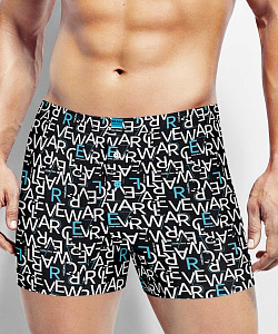 Боксеры Clever (4 XL, Черный/Бирюзовый)