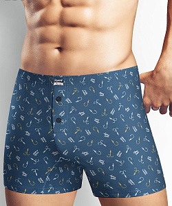 Трусы муж. Clever (L, Джинсовый/Желтый)