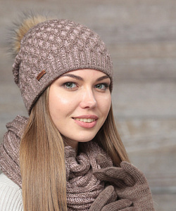Шапка Fomas (Универсальный, Коричневый/Розовый)