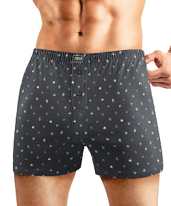 Трусы муж. Clever (XXL, Т.Серый/Св.Зеленый)