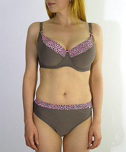 Купальник Self (90, E, Коричнево-Розовый)