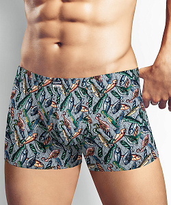 Трусы муж. Clever (XL, Джинсовый/Св.Оранжевый)