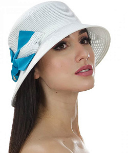 Шляпка Del Mare (Uni, Белый/Бирюзовый)