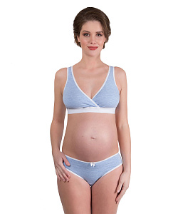 Бюстгальтер Топ MamaLine (85, D, Голубой меланж)