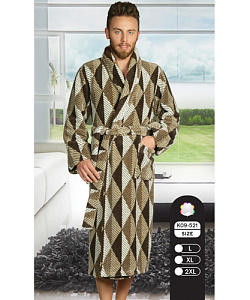 Халат муж. Cocoon (XL, Серо-Голубой)