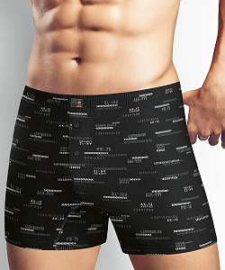 Трусы муж. Clever (5 XL, Черный/Т.Зеленый)