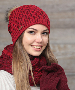 Шапка Fomas (Универсальный, Красный/Бордовый)