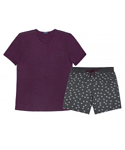 Пижама муж. Indefini (XL, Сливовый)