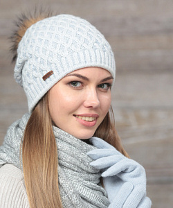 Шапка Fomas (Универсальный, Молочный/Лёд)