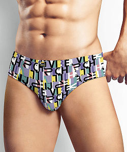 Трусы муж. Clever (XL, Фиолетовый/Желтый)