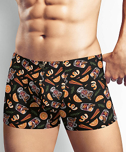 Трусы муж. Clever (XXL, Черный/Бордовый)