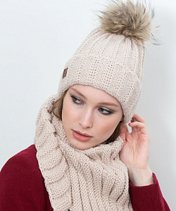 Шапка Fomas (Универсальный, Кремовый)
