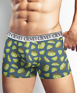 Трусы муж. Clever (XL, Джинсовый/Зеленый)
