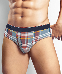 Трусы муж. Clever (XL, Т.Оранжевый/Джинсовый)