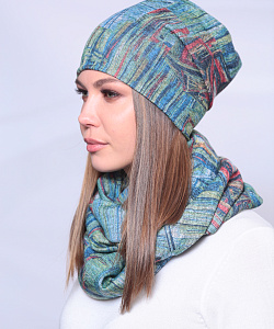 Шапка Fomas (Универсальный, Синий/Св.Зеленый)