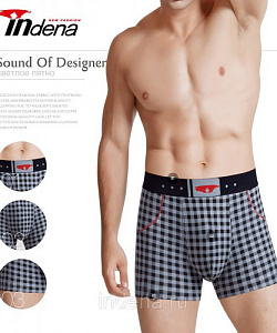 Трусы Indena (XL, Серый/Черный)