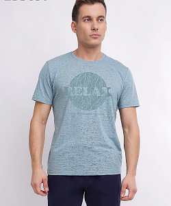 Футболка муж. Clever (48, Т.Голубой)