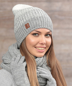 Шапка Fomas (Универсальный, Серый/Молочный)