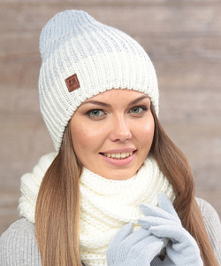 Шапка Fomas (Универсальный, Молочный/Лёд)