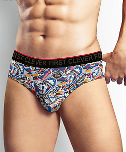 Трусы муж. Clever (XXL, Красный/Белый)