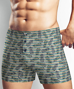 Трусы муж. Clever (5 XL, Св.серый меланж/Т.Зеленый)