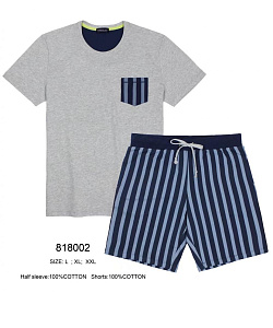 Пижама муж. Indefini (XXL, Серый)