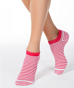 Носки Conte (25, Белый/Малиновый)