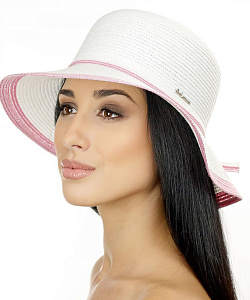 Шляпка Del Mare (Uni, Белый/Розовый)
