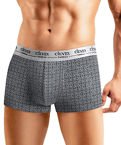 Трусы муж. Clever (XL, Серый/Черный)